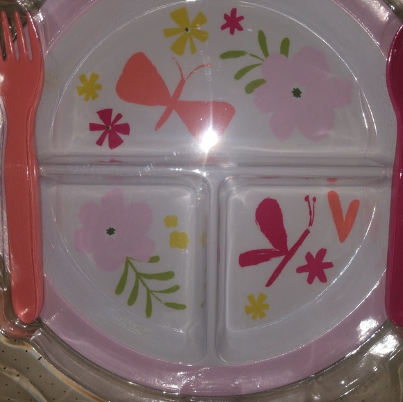 New! Kate Spade Melamine Dining Set Baby Girl - Picture 4 of 5